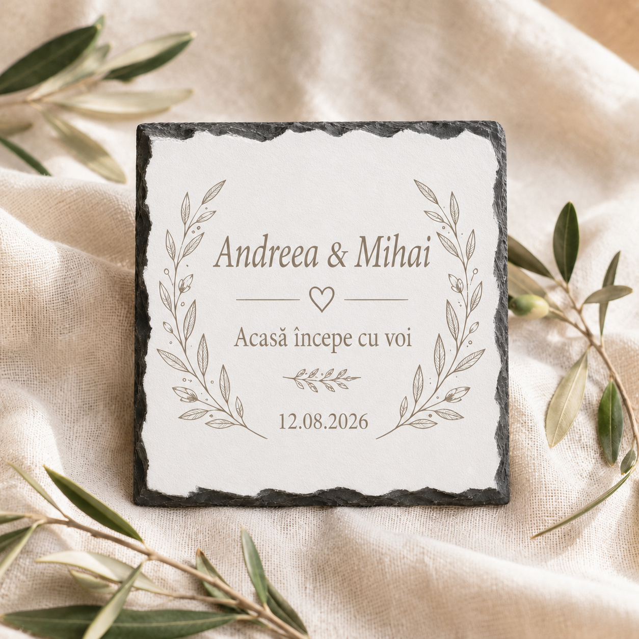 Placa de ardezie personalizata 20x15