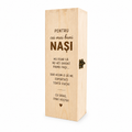 Cutie de vin din lemn pentru nasi